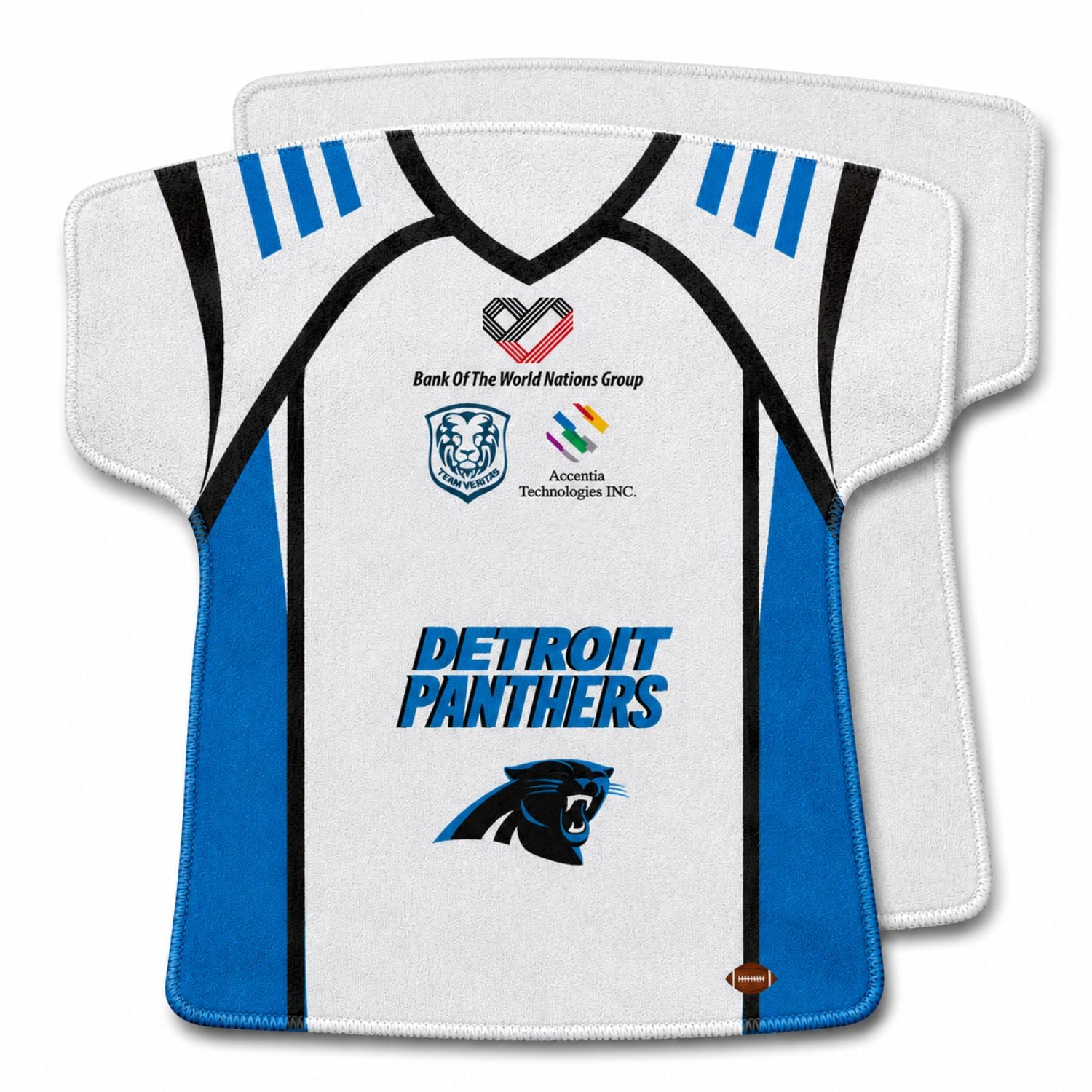Jersey Shape Microfiber Dri-Lite Terry Keepsake Towel, Short sleeves, 18x17, Sublimated Front