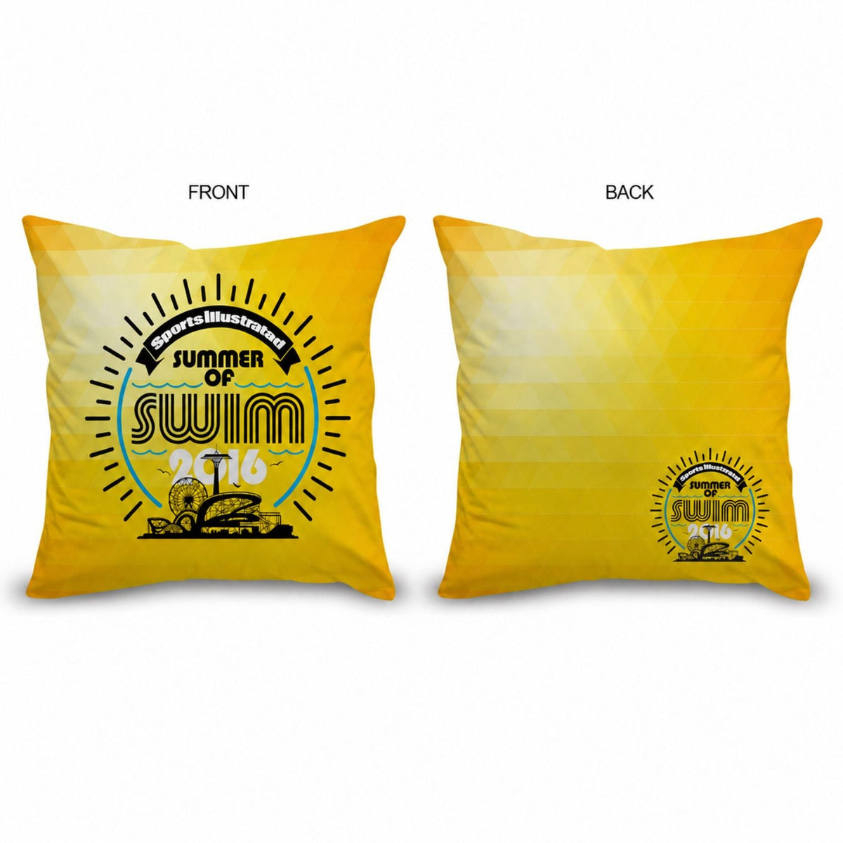 Coussin décoratif sublimé, 12x12, fermeture éclair invisible, insert amovible, housse lavable