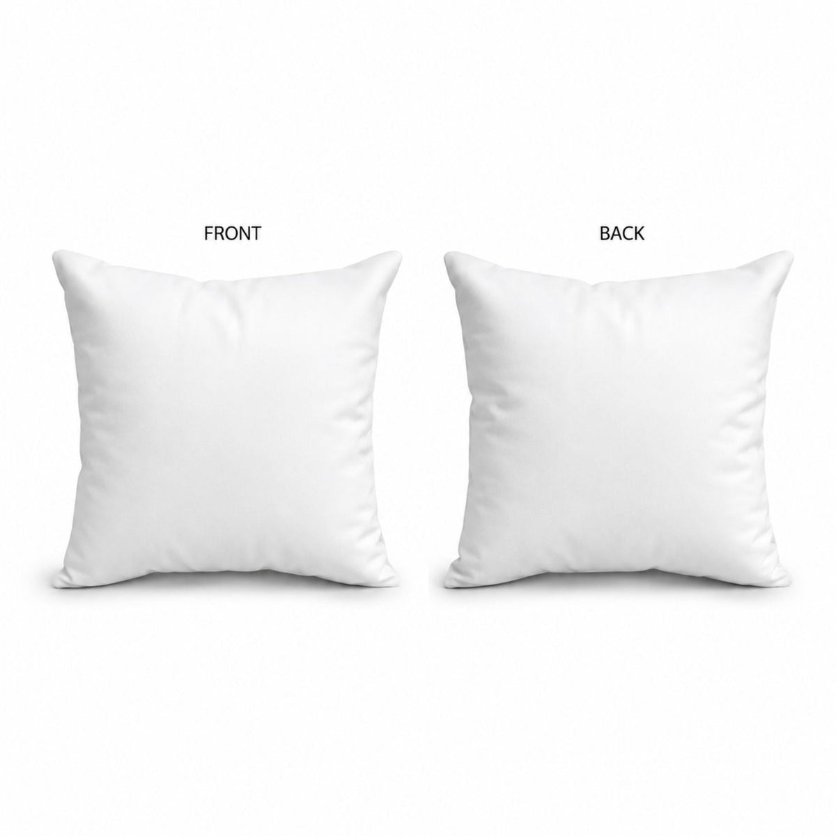 Grand coussin sublimé, 16x16, fermeture éclair invisible, insert amovible, housse lavable