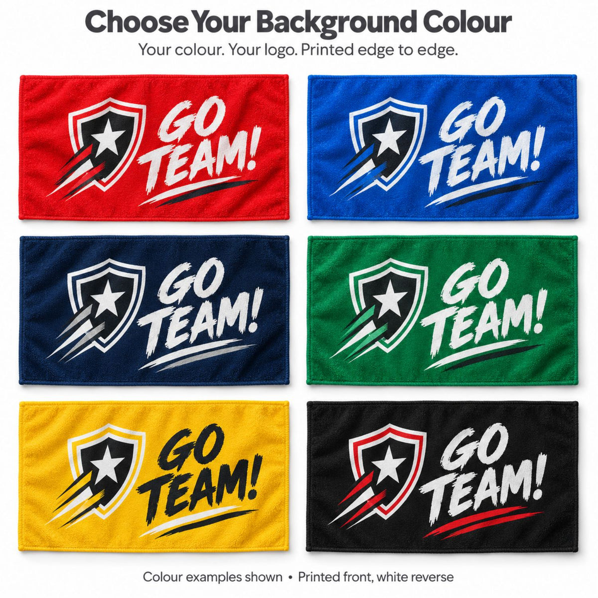 Microfiber Dri-Lite Terry Rally, Sports, Skate Towel, 12x18 Sublimated Edge to Edge 1 side
