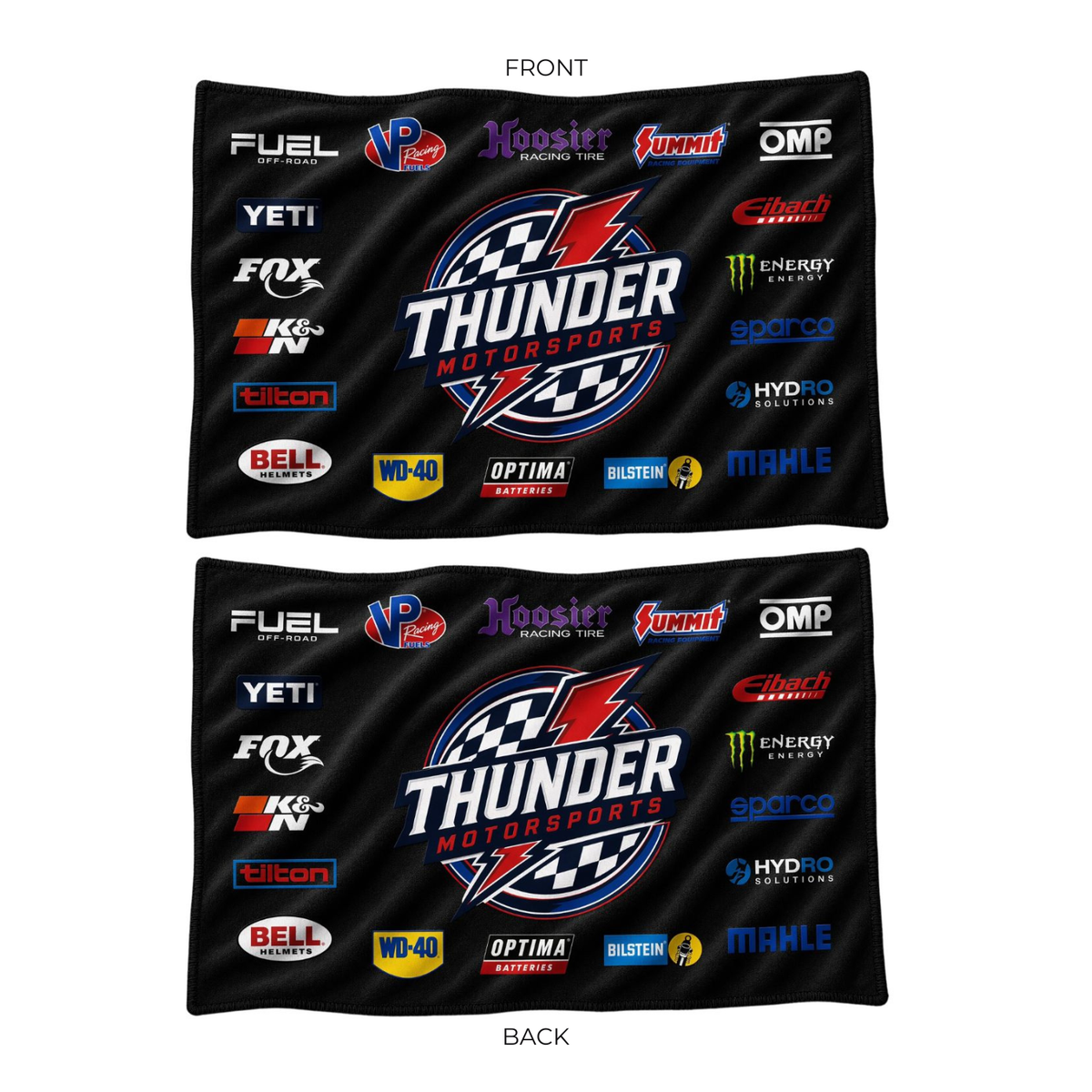 Colored Microfiber Dri-Lite Terry Rally, Sports, Skate Towel, 12x18 Sublimated Edge to Edge 2 sides