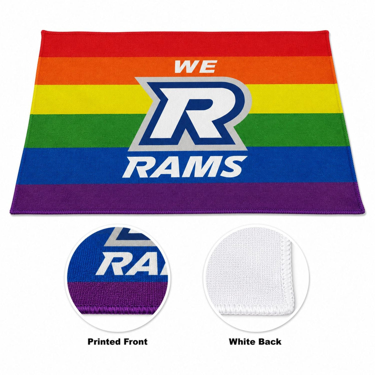 Microfiber Dri-Lite Terry Rally, Sports, Skate Towel, 12x18 Sublimated Edge to Edge 1 side