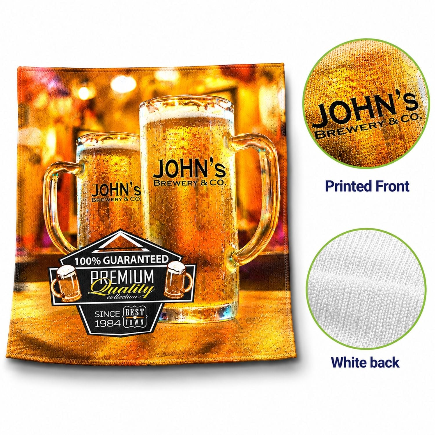 Microfiber Dri-Lite Terry Skate, Cooling, Rally Towel, 10x10, Sublimated Edge to Edge 1 side