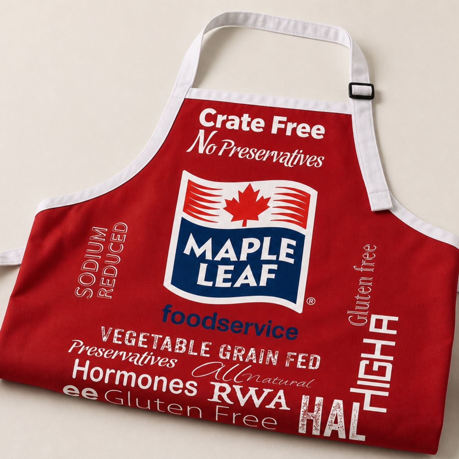 Domestic made Bib Apron, 25x28, No pockets, Adjustable Neck, Sublimated, White or Stock Colored Ties