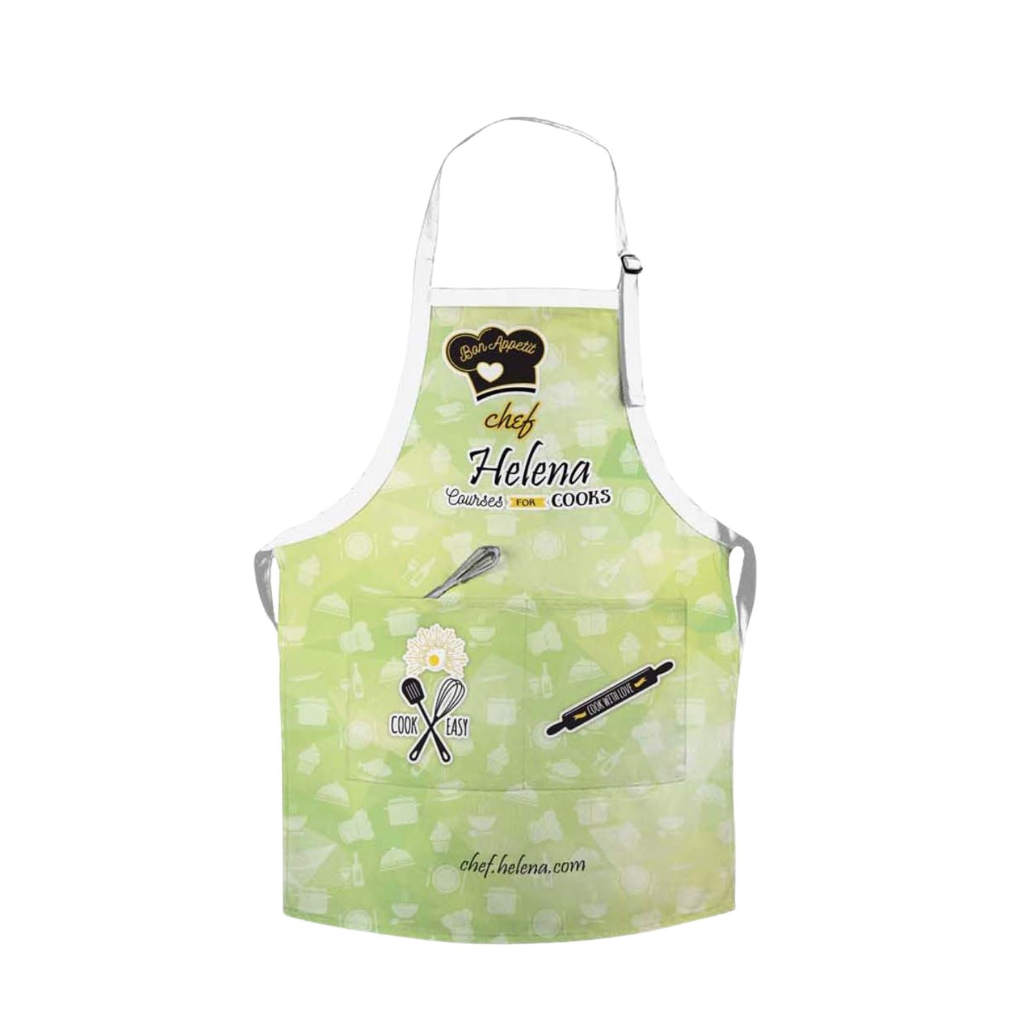 Domestic made Bib Apron, 25x28, 2 Pockets, Adjustable Neck, Sublimated, White or Stock Colored Ties