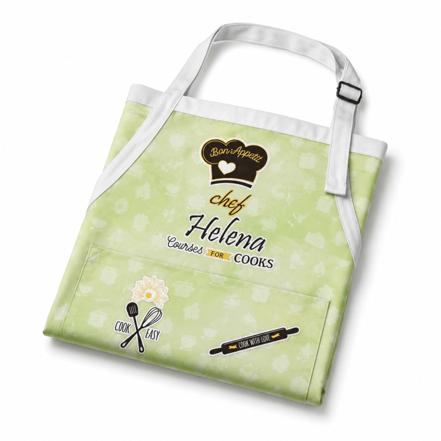 Domestic made Bib Apron, 25x28, 2 Pockets, Adjustable Neck, Sublimated, White or Stock Colored Ties