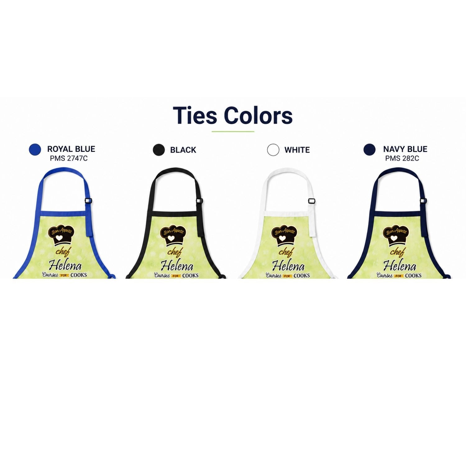 Domestic made Bib Apron, 25x28, 2 Pockets, Adjustable Neck, Sublimated, White or Stock Colored Ties