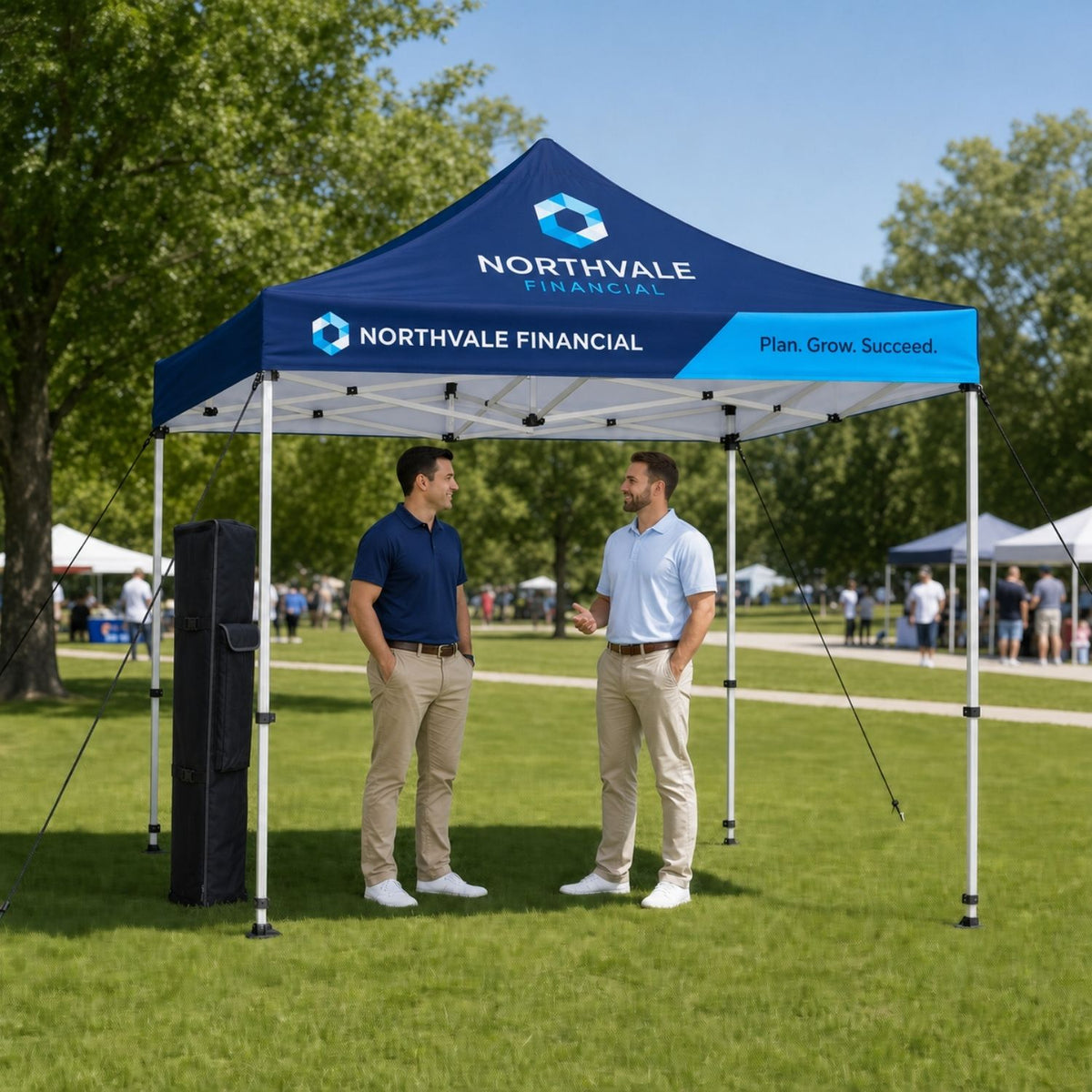 10' Premium Sublimated Tent Kit, Includes Premium 40mm Aluminum Frame, Canopy, Case, Grass Stake Kit