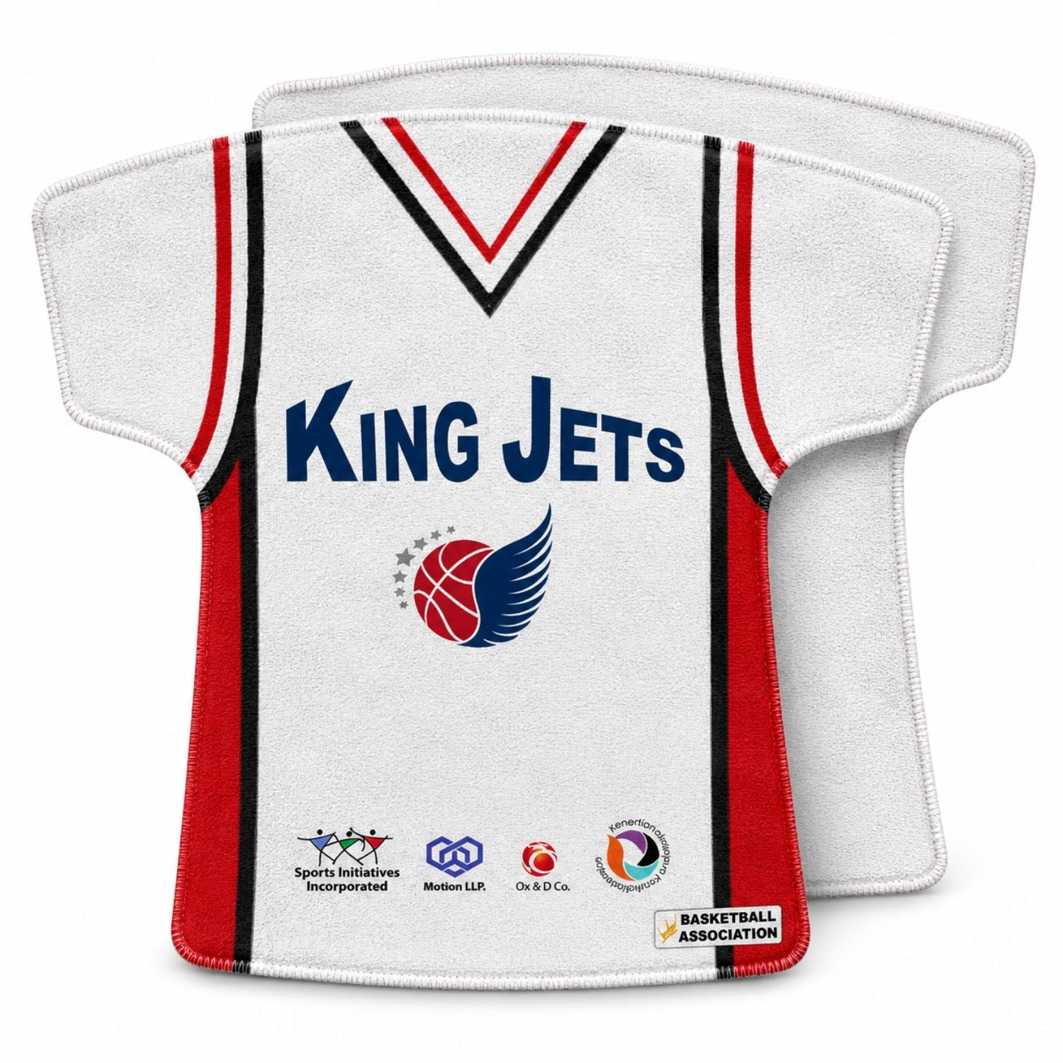 Jersey Shape Microfiber Dri-Lite Terry Keepsake Towel, Short sleeves, 18x17, Sublimated Front