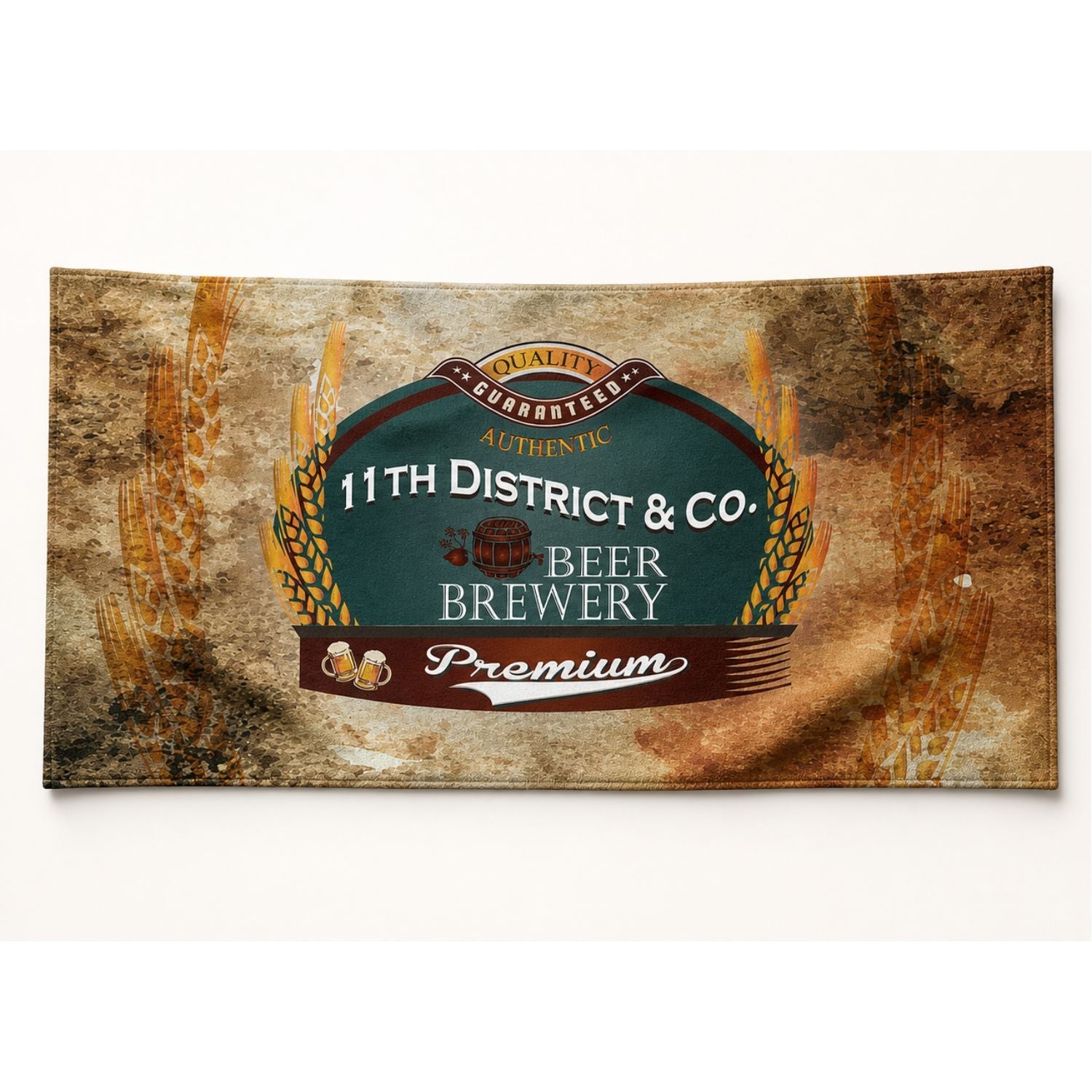 Absorbent Microfiber Dri-Lite Terry Beach, Travel Towel, 22x44, Sublimated Edge to Edge 1 side