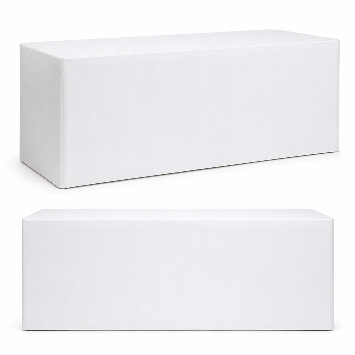 Sublimated Box Style Fitted Tablecloth for 6' Table, 4 sided, Closed Back