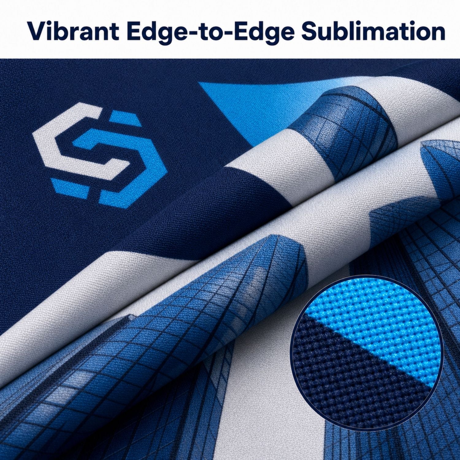 Sublimated Table Cloth for 6' table, Drape style, 4 sided, Closed Back