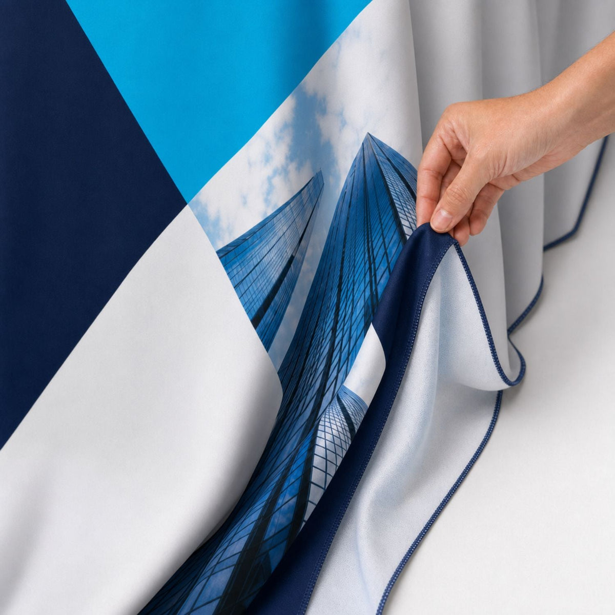 Sublimated Table Cloth for 6' table, Drape style, 4 sided, Closed Back