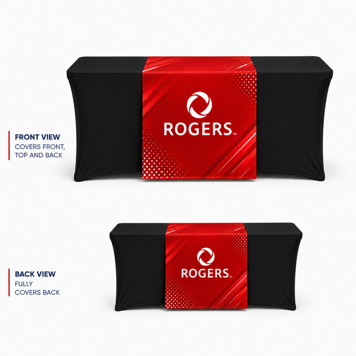 Sublimated Table Runner, 30x90, Covers Front, Top and Back