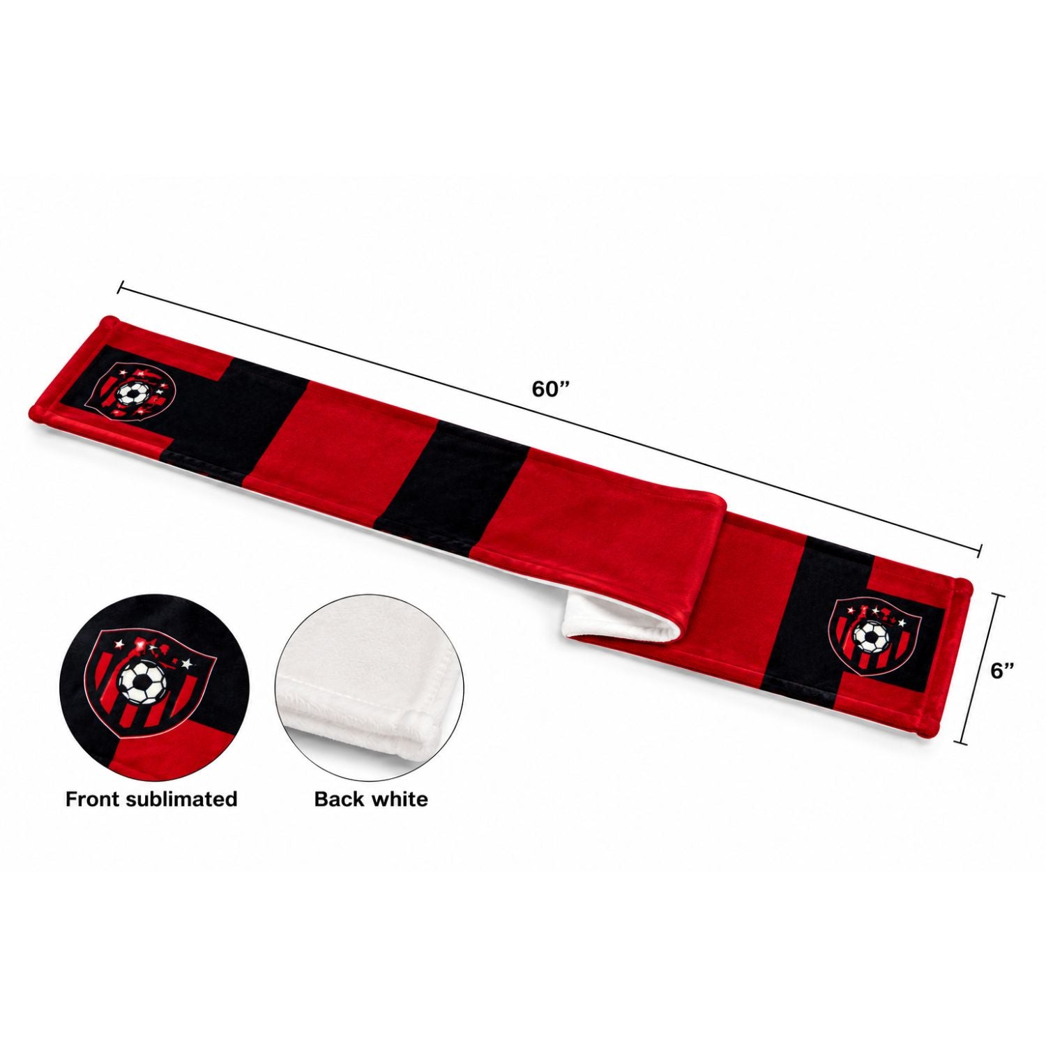 Custom Mink Scarf – 6” x 60” | Ultra-Soft Premium Finish | 1-Sided Sublimation