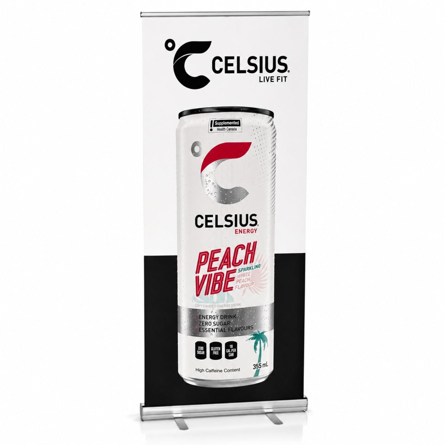 Sublimated Heavy Fabric Premium Retractable Pull Up Banner, Stand and Bag, 33.5x79, Standard base
