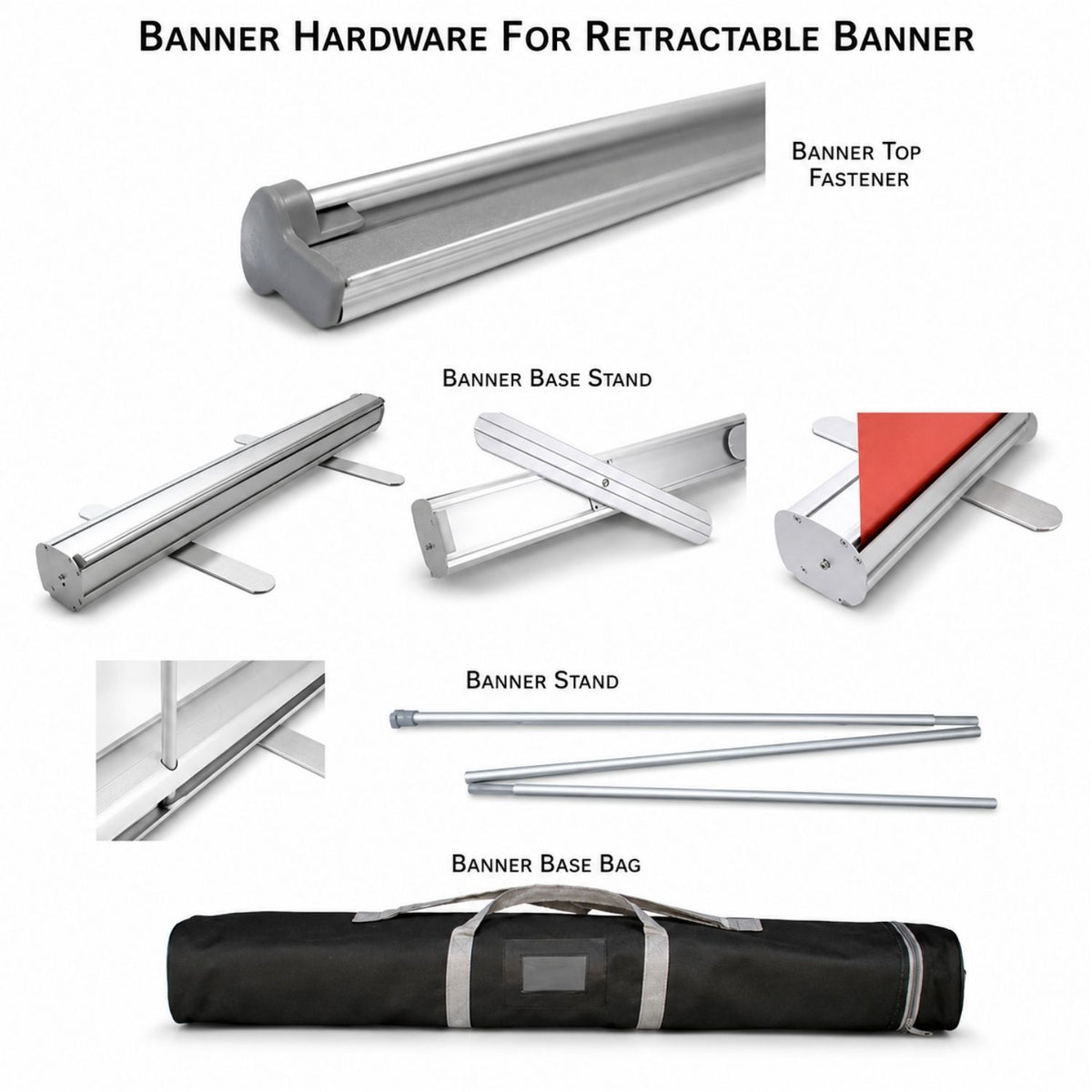 BB583 - Sublimated Premium Retractable Pull Up Banner, Superior Block Out Fabric, 33.5x79, Standard Base