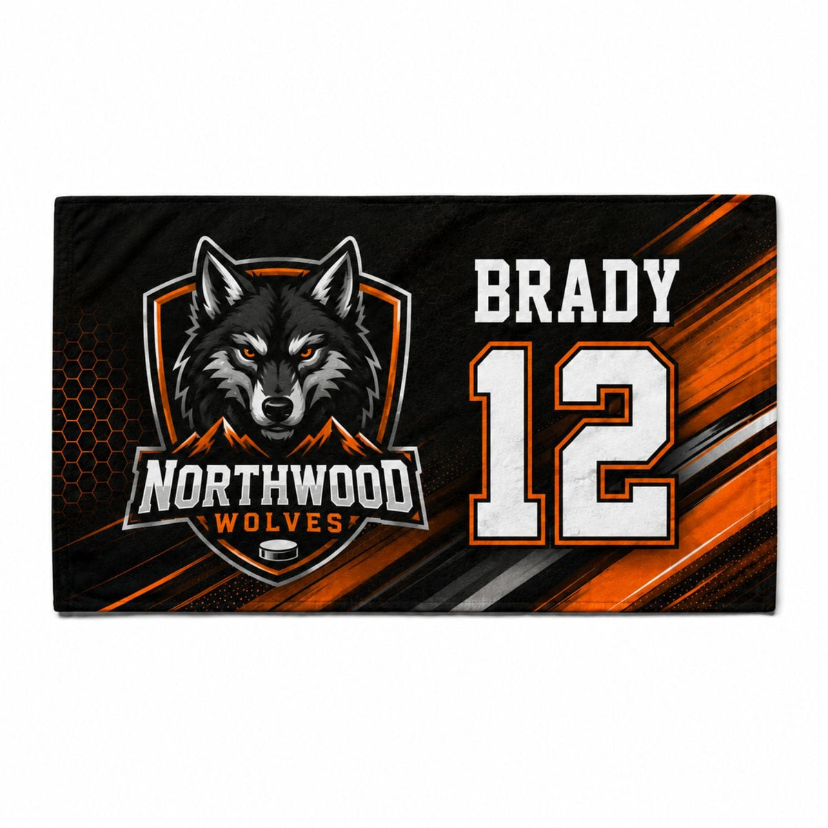 Team Towel in Plush and Soft Velour Terry Cotton Blend, 30x60, Sublimated Shower Towel