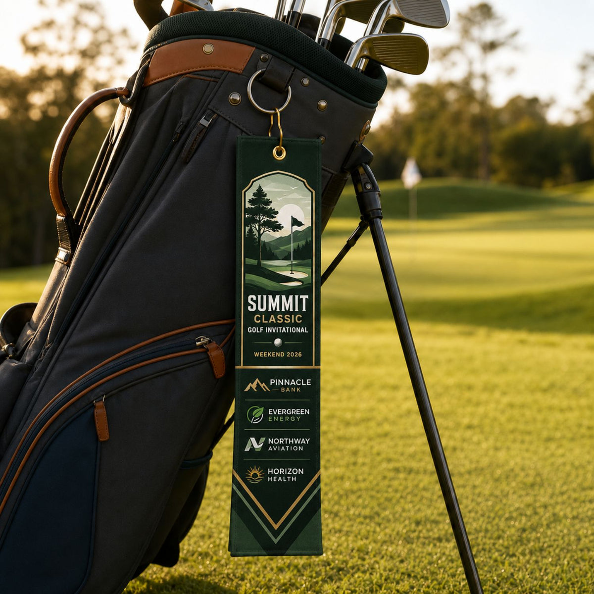 Colored Microfiber Dri-lite Terry Golf Towel, Trifold Grommet and Hook, Finish size 6x25, Sublimated