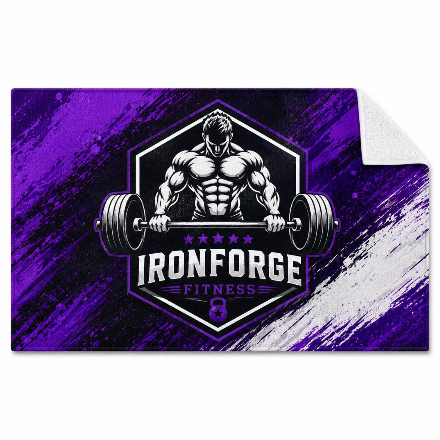 Microfiber Dri-lite Terry Sports, Hand, Gym Towel, 15x25, Sublimated Edge to Edge 1 side