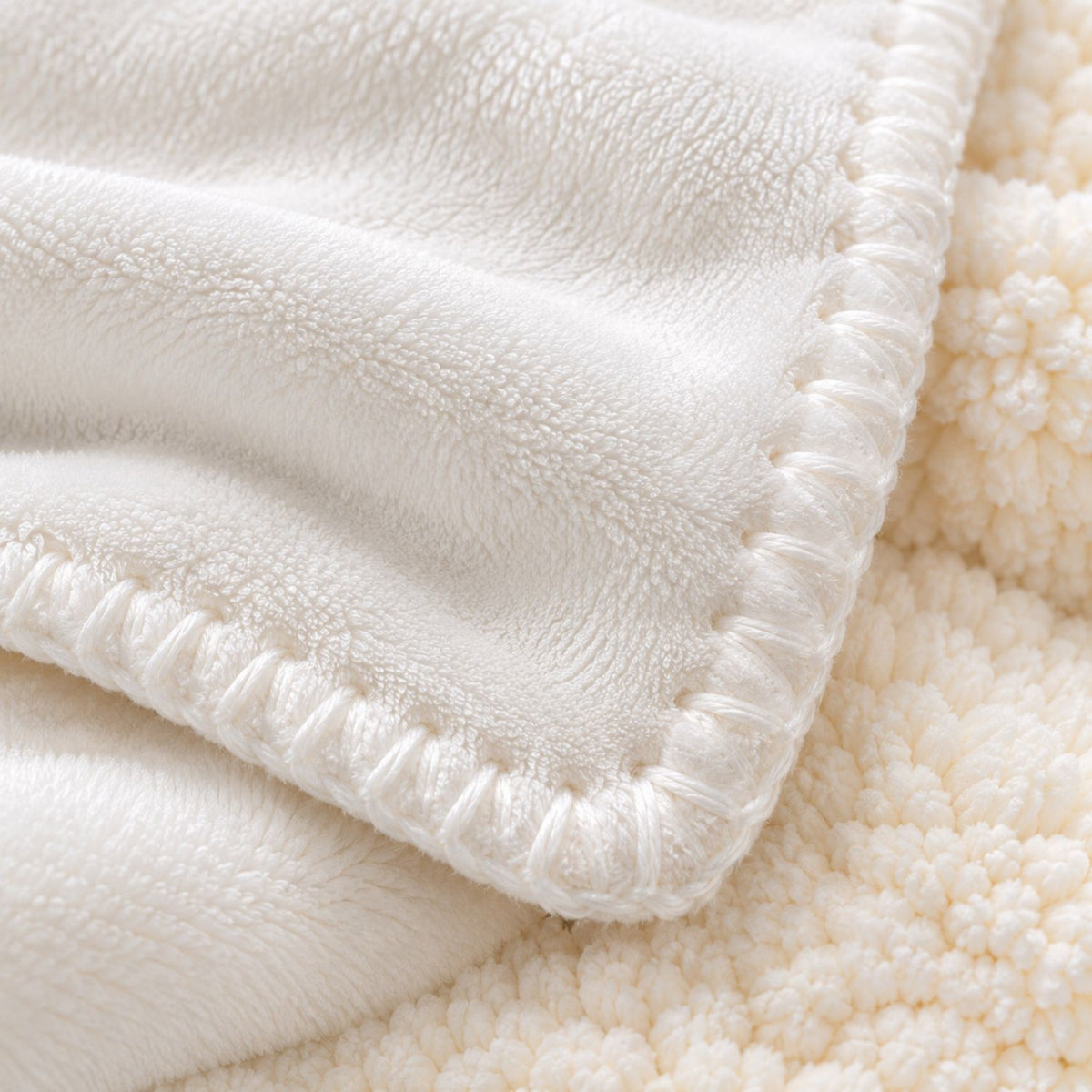 Sherpa Lined Micro Mink Throw Blanket, 50x60, Blank Only