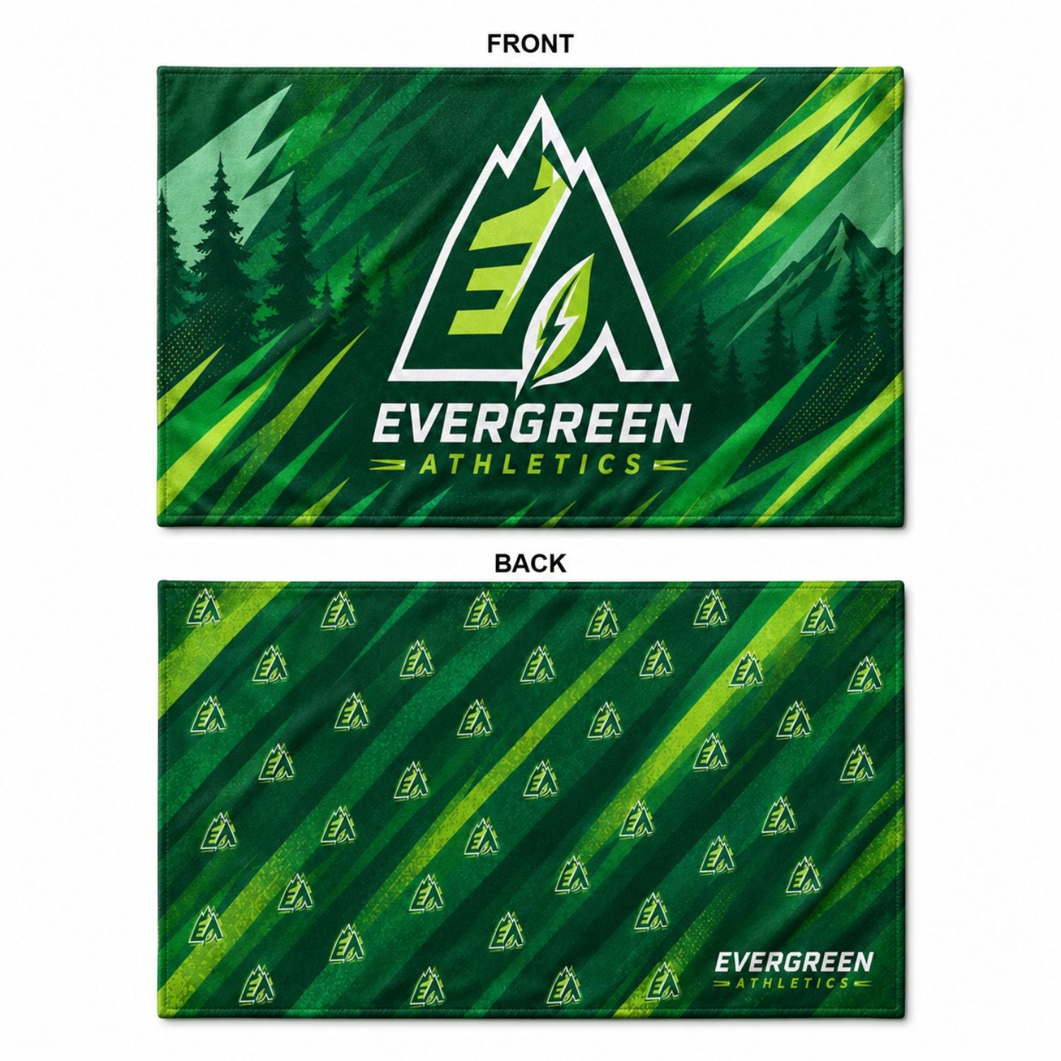 Microfiber Moisture Wicking, Cooling, Sports Suede 2- Sided Towel, 12x18, Sublimated 2 sides