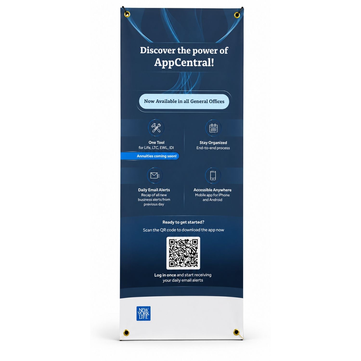 Tripod Banner with Graphics, 23x64, and Bag