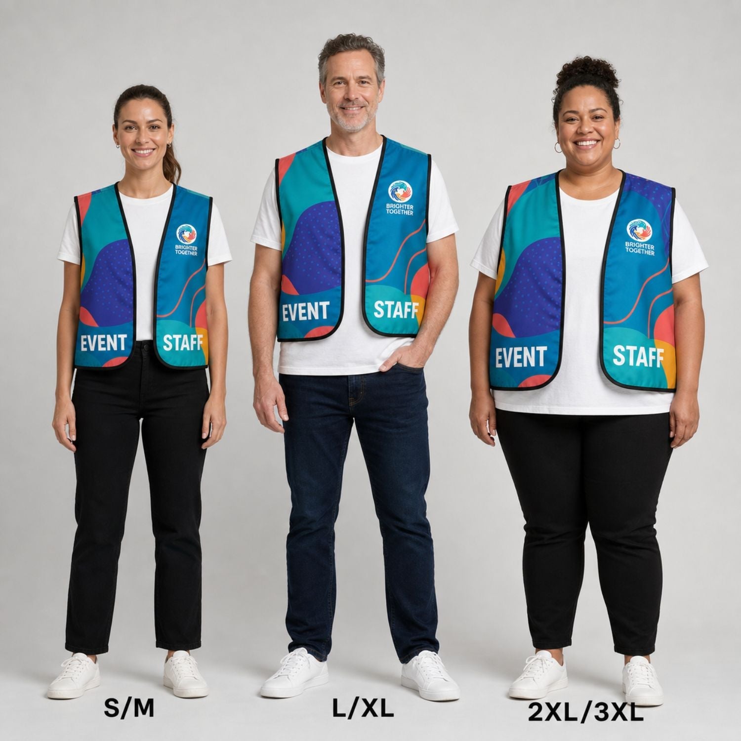 Domestic Made Poplin Vest, Fully Sublimated front and back, Uniform, Volunteer, Safety Vest