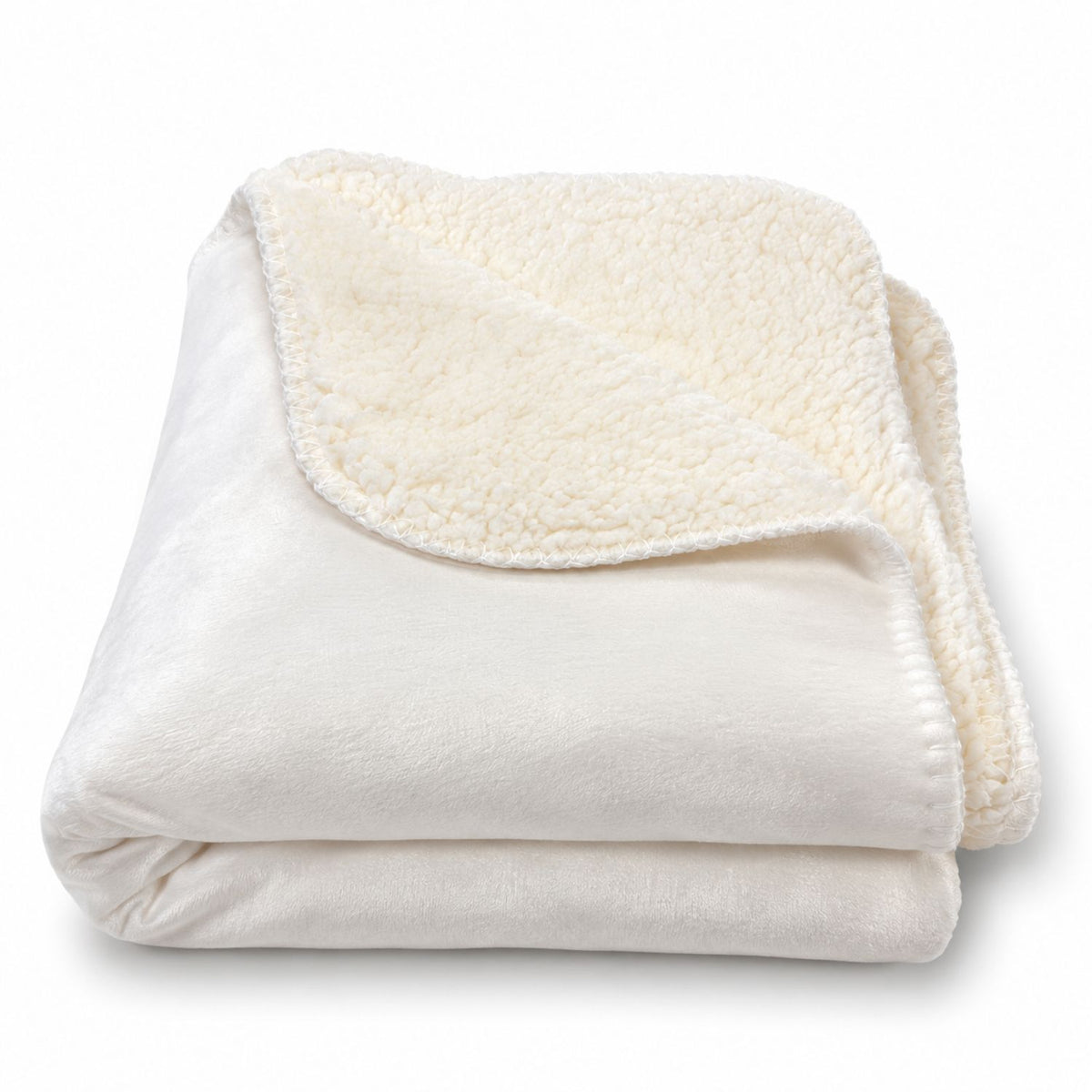Sherpa Lined Micro Mink Throw Blanket, 60x80, Blank Only
