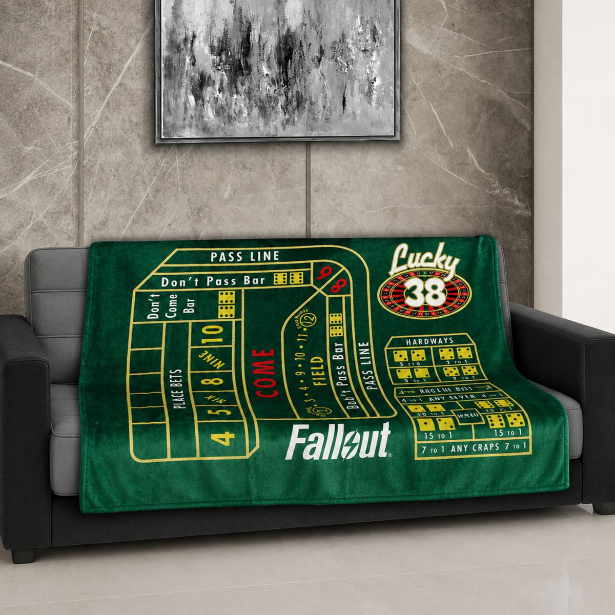 Plush and Cozy Mink Flannel Fleece Blanket, 50x60, Sublimated Edge to Edge, 2 Sides