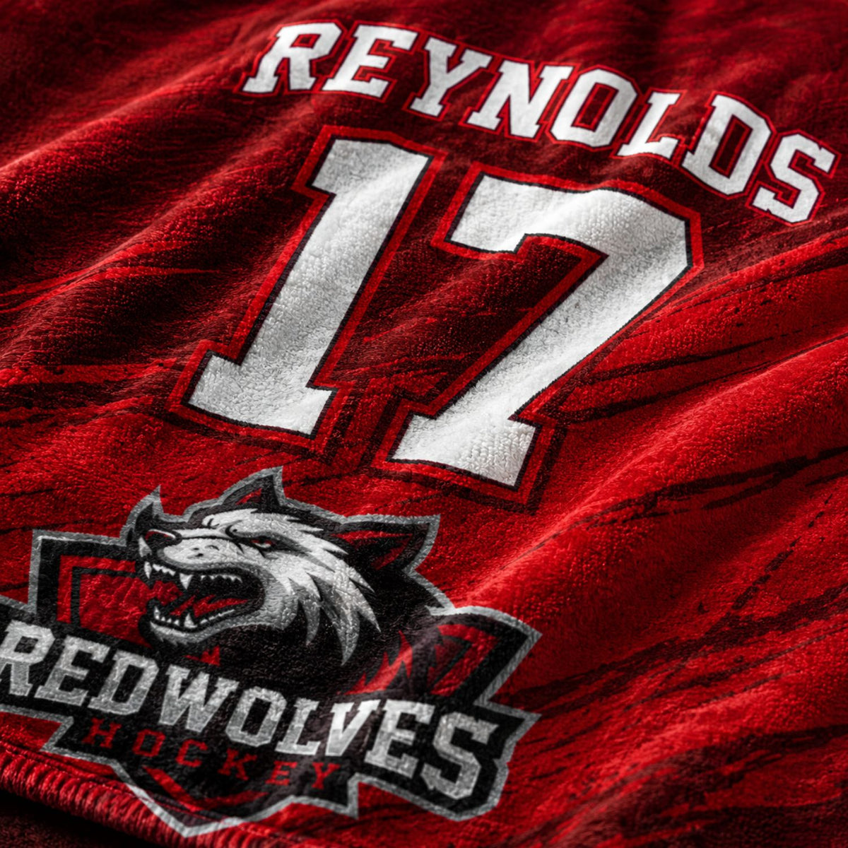 Team Blanket in Plush and cozy Mink Flannel Fleece, 30x60, Stadium size, Sublimated edge to edge