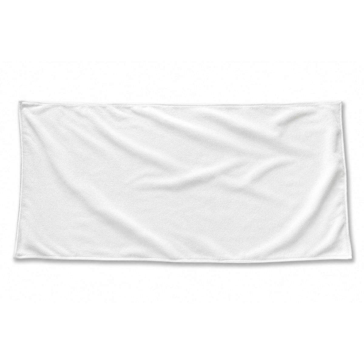 Heavier Weight, Plush Velour Terry Cotton Blend Beach Towel, 30x60, Sublimated Logo Edge to Edge