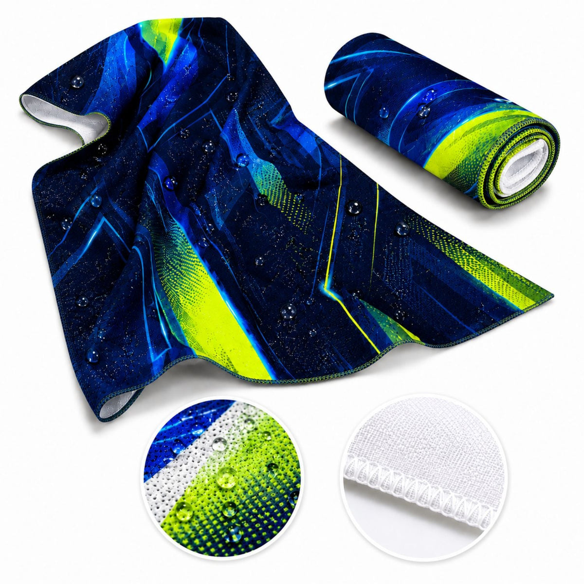 Colored Cooling Towel, 12"x40", Edge to Edge sublimation 1 side.