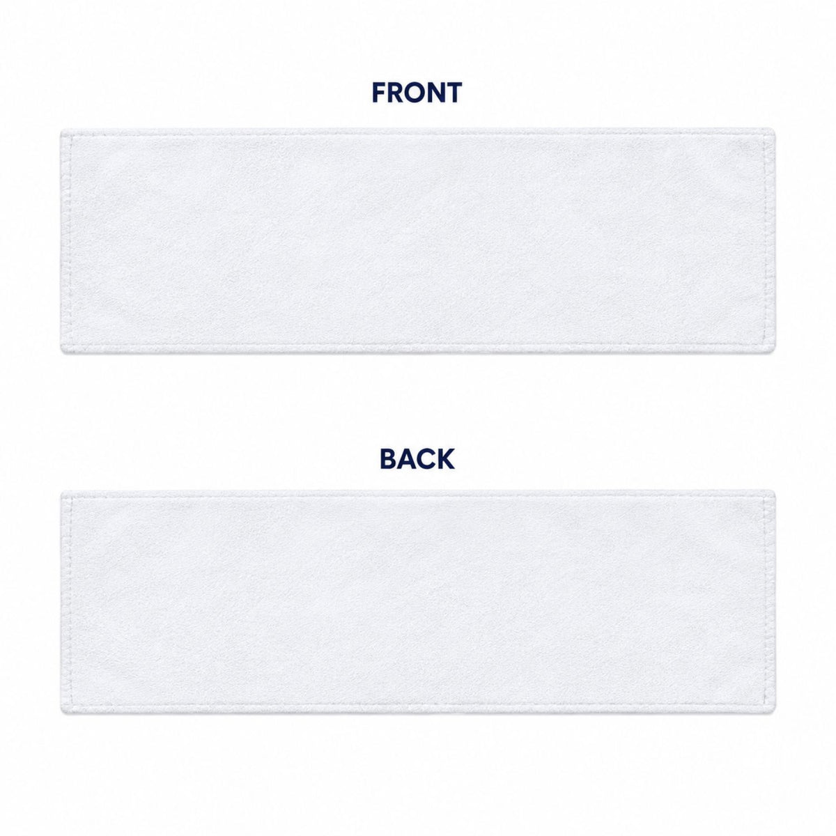 Toalla refrescante blanca, 12"x40", solo en blanco
