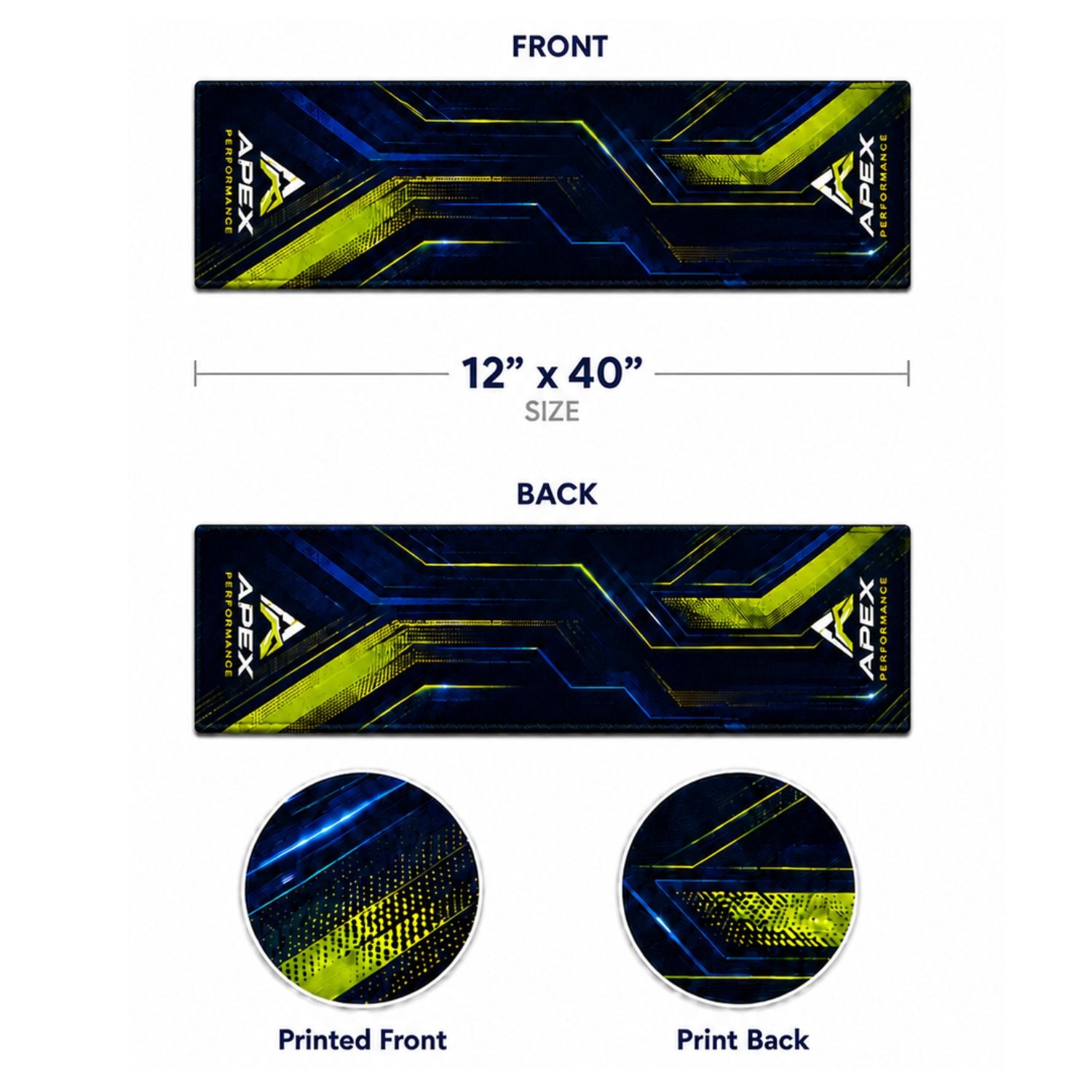 Colored Cooling Towel, 12"x40", Edge to Edge sublimation 2 sides