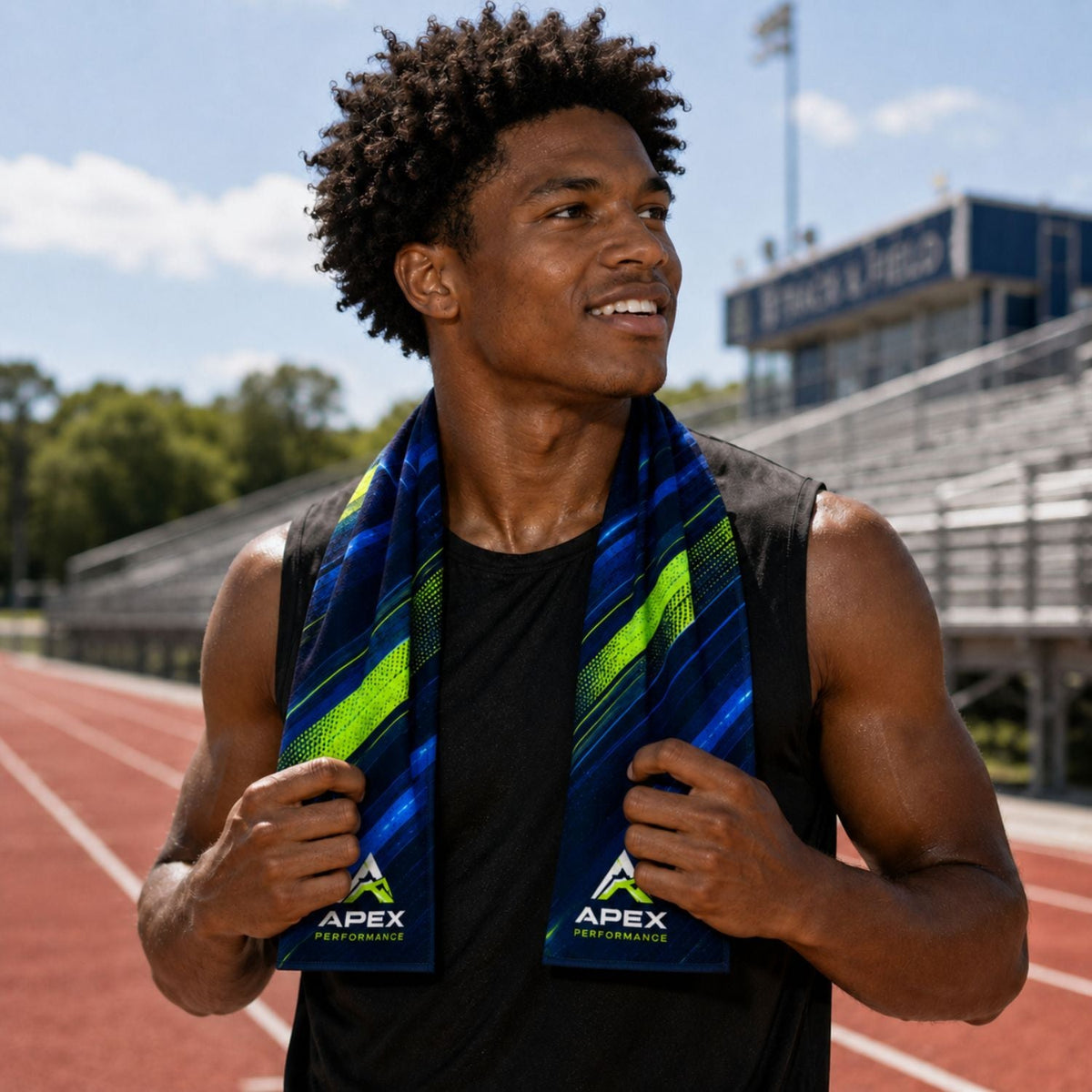 Colored Cooling Towel, 12"x40", Edge to Edge sublimation 2 sides