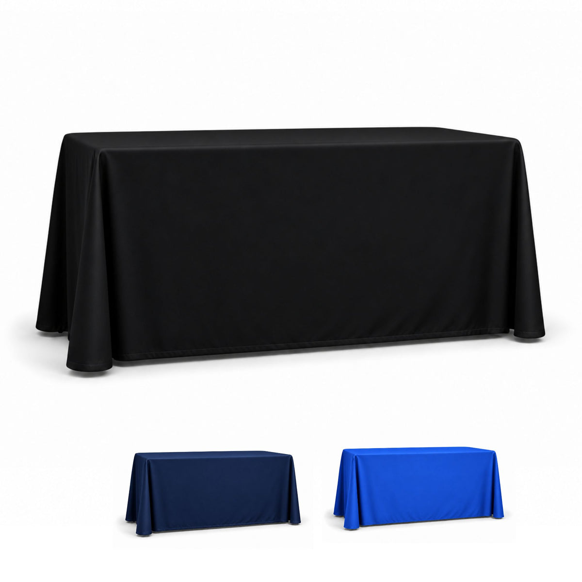 Polycotton Twill Table Throw for 6′ Table – Drape Style, 4-Sided, Closed Back, Blank Only