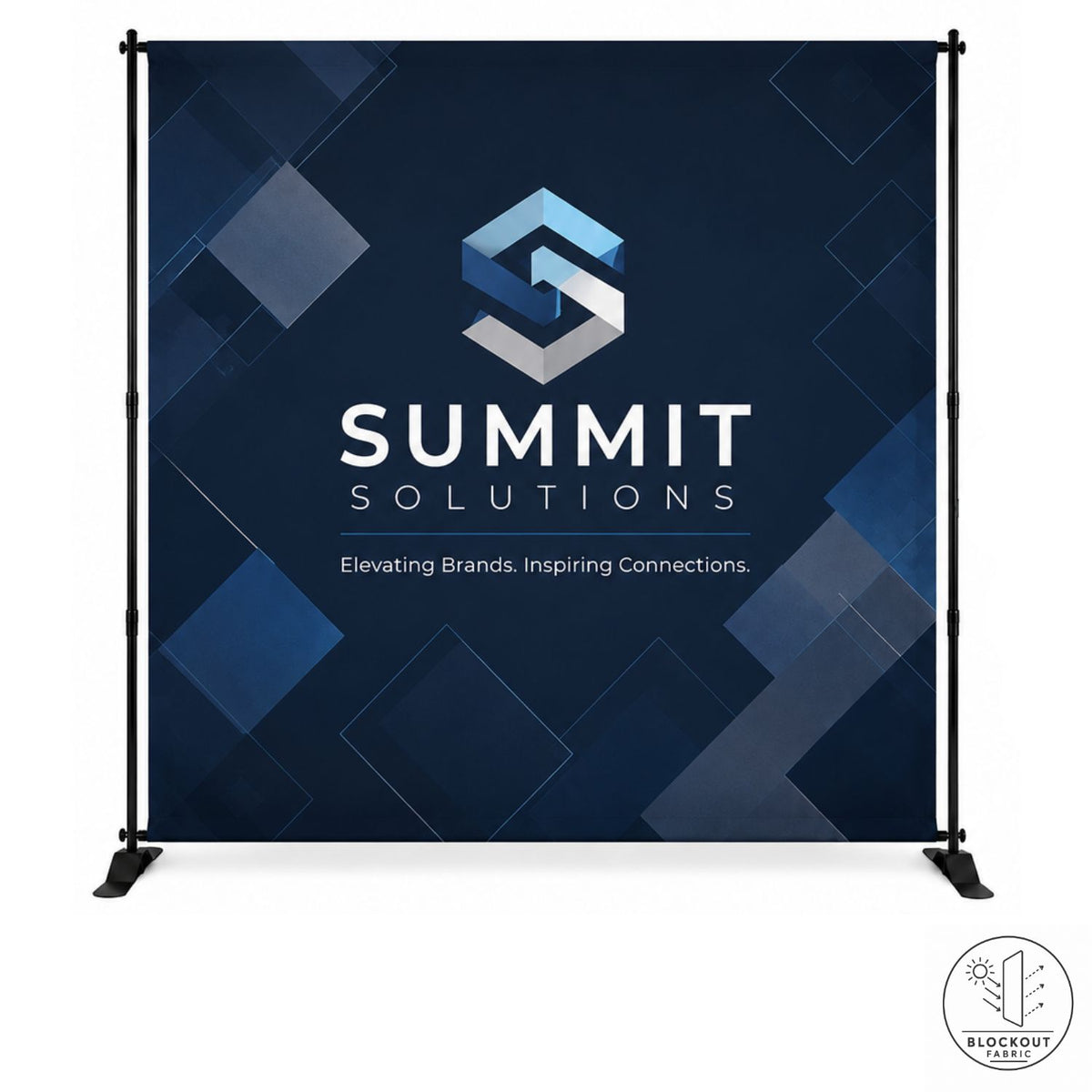 8' Exhibitor Expanding Display Kit, Media Wall, Backdrop, Superior Block Out Fabric