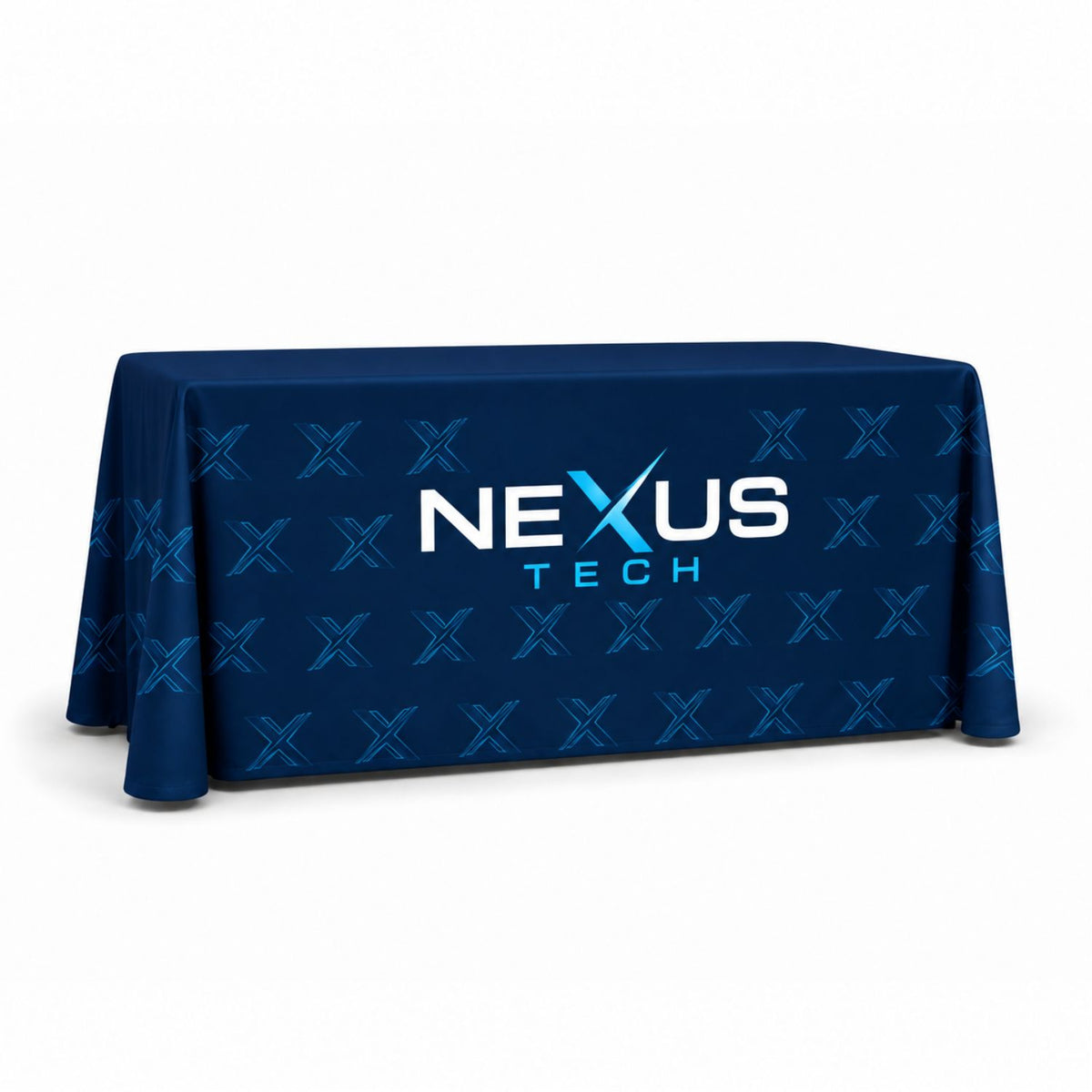 Paquete Deluxe para stand en feria, pared expositora extensible de 8' y mantel PREMIUM sublimado de 6'