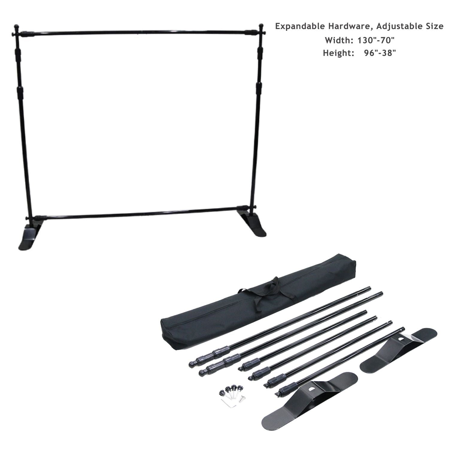 10' Exhibitor Expanding Display Kit, Media Wall, Backdrop, with Full Color Graphics, NO SETUP CHARGE