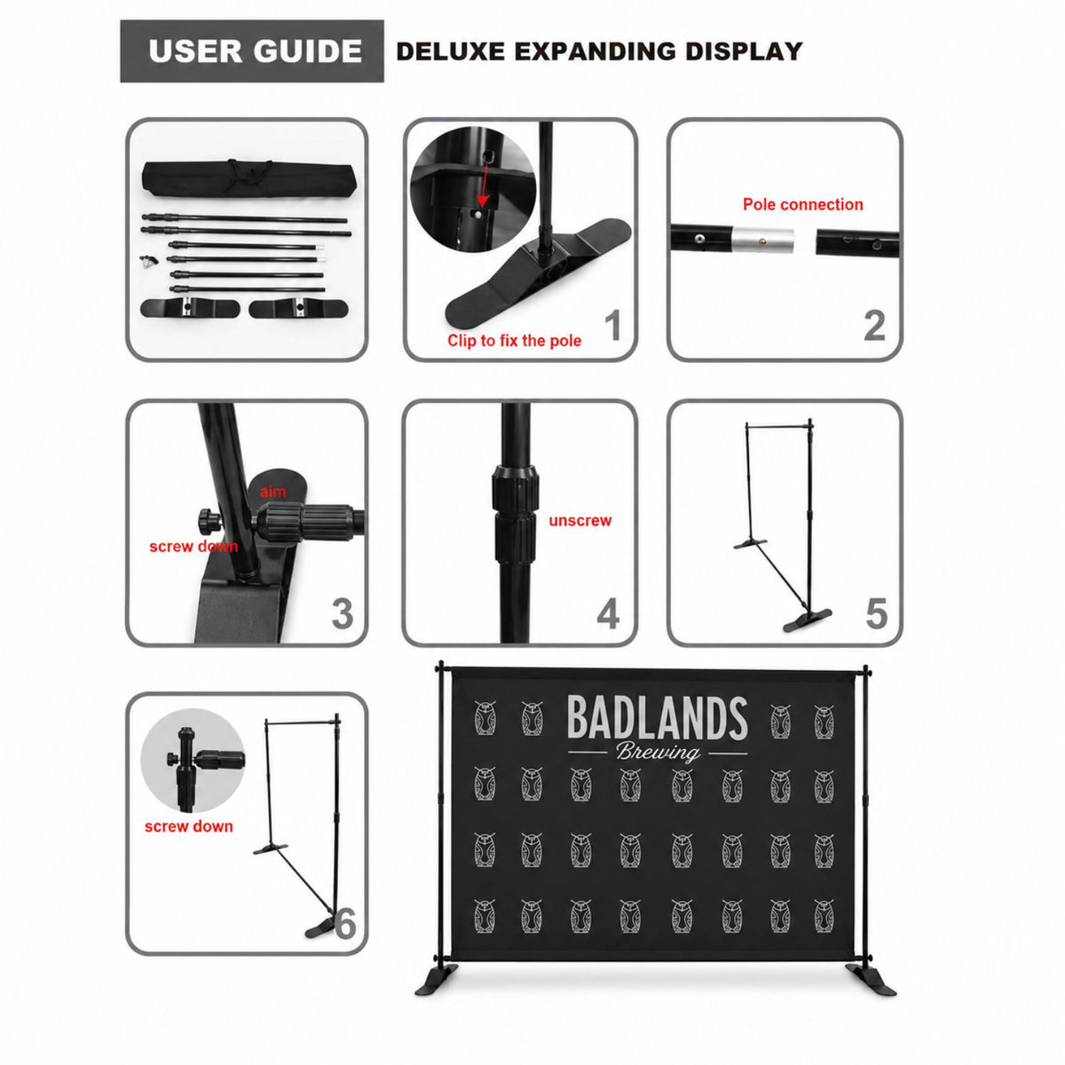 10' Exhibitor Expanding Display Kit, Media Wall, Backdrop, with Full Color Graphics, NO SETUP CHARGE