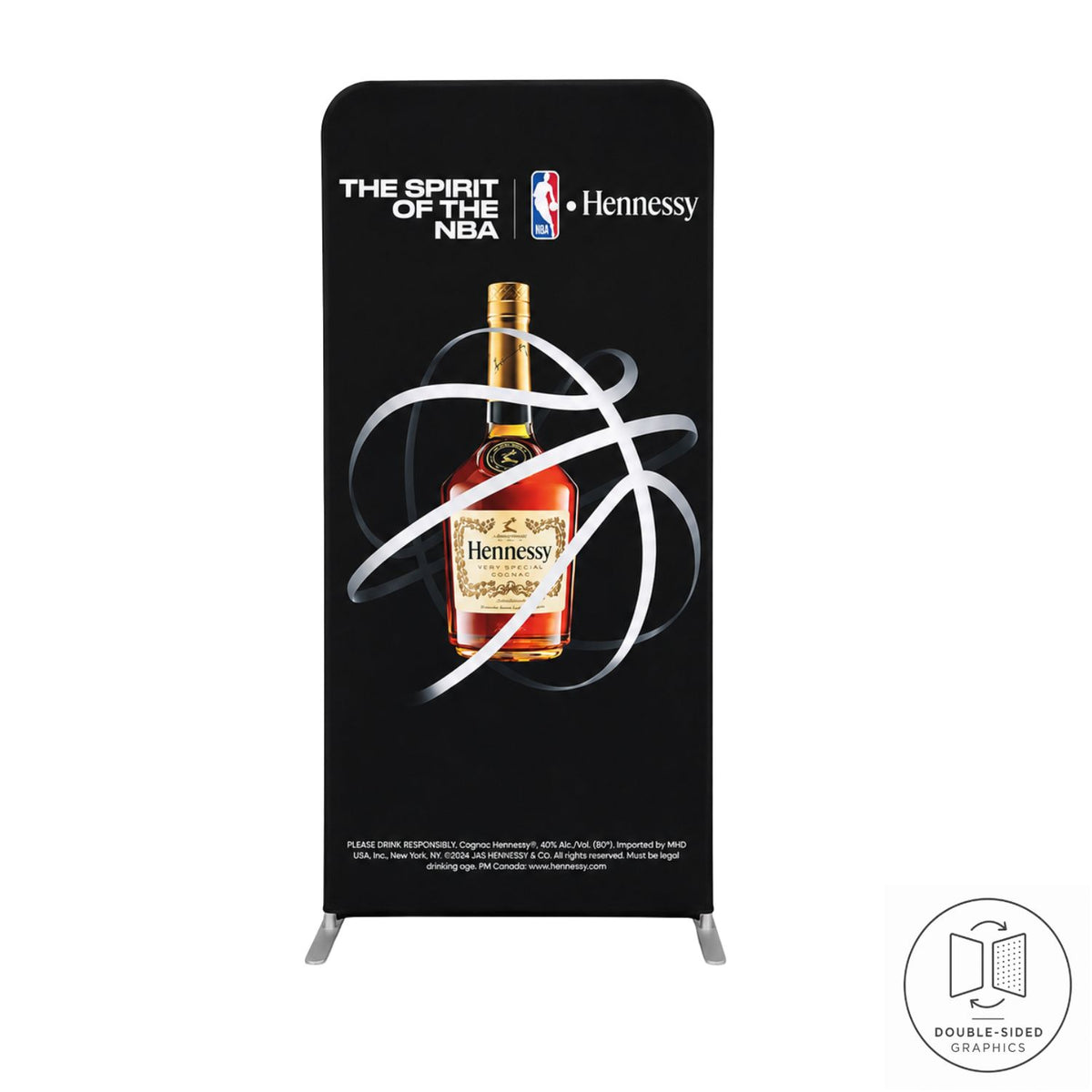3'W x 78"H EuroFit Tension Fabric Banner Display Kit, Graphics Double Sided, NO SETUP CHARGE