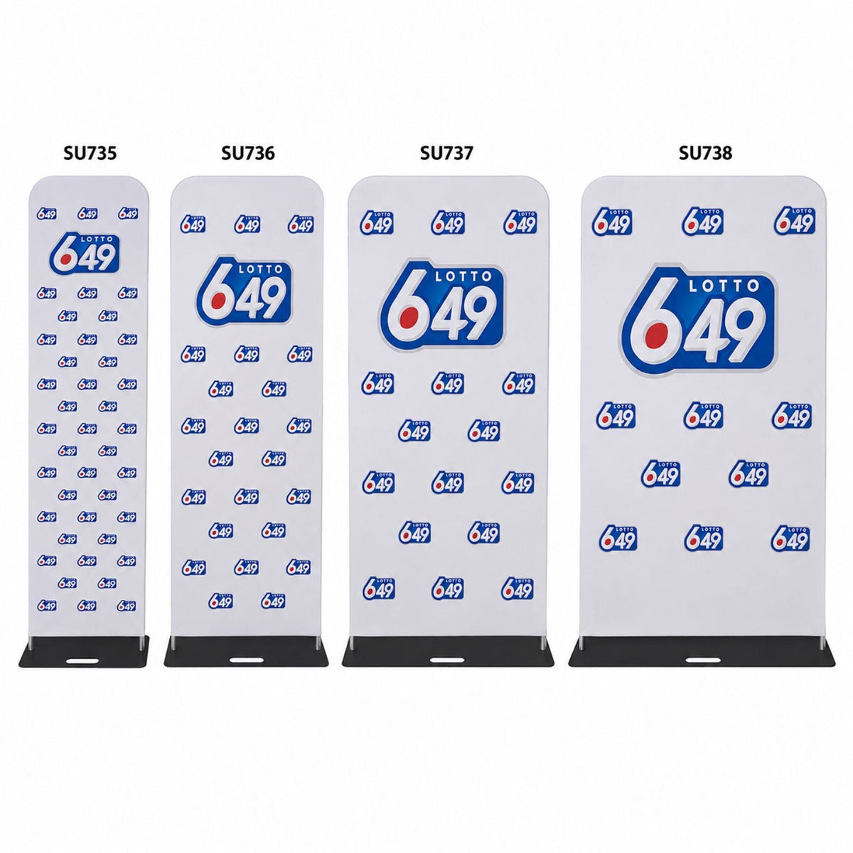 2'W x 90"H EuroFit Tension Fabric Banner with Steel Base, Graphics Double Sided, NO SETUP CHARGE