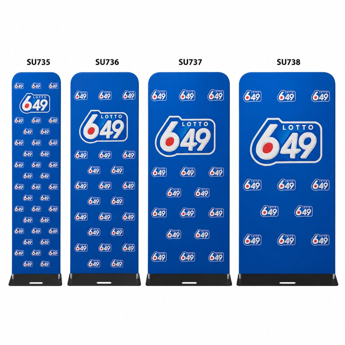 2'W x 90"H EuroFit Tension Fabric Banner with Steel Base, Graphics Double Sided, NO SETUP CHARGE