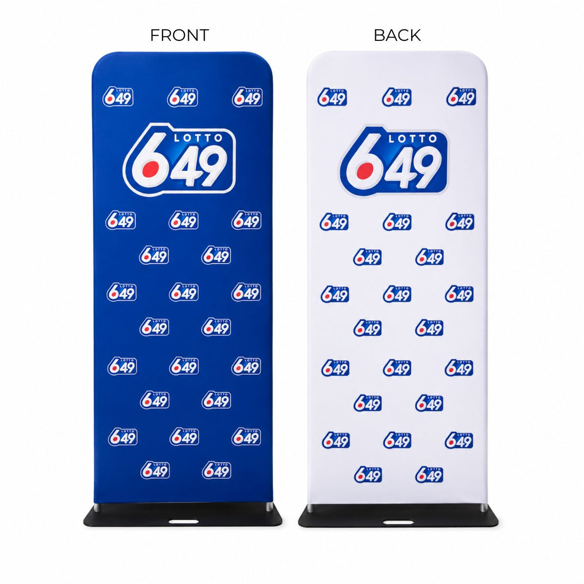 3'W x 90"H EuroFit Tension Fabric Banner with Steel Base, Graphics Double Sided, NO SETUP CHARGE
