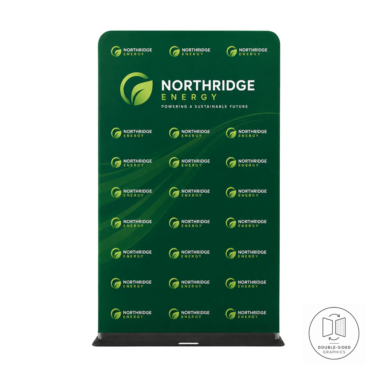 4'W x 90"H EuroFit Tension Fabric Banner with Steel Base, Graphics Double Sided, NO SETUP CHARGE