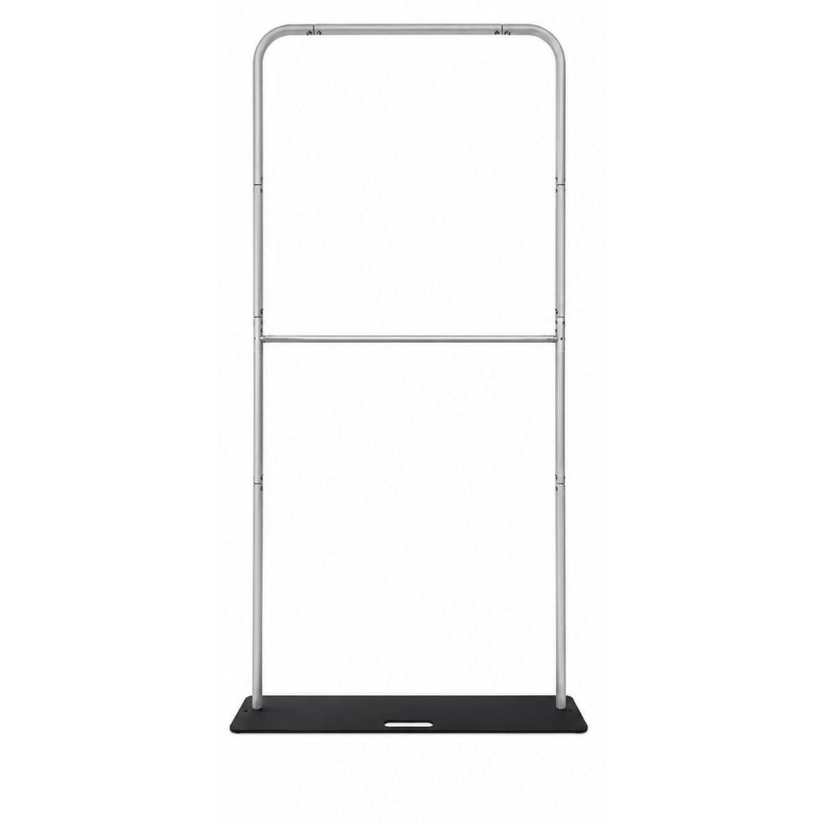 4'W x 90"H EuroFit Banner Hardware Only, Frame with Steel Base and Carry Case. Graphics not included