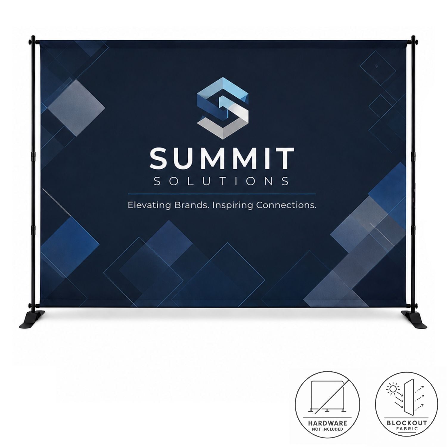 Replacement Graphics Single sided 10'w x 8'h, pole pocket top and bottom, Superior Block Out Fabric