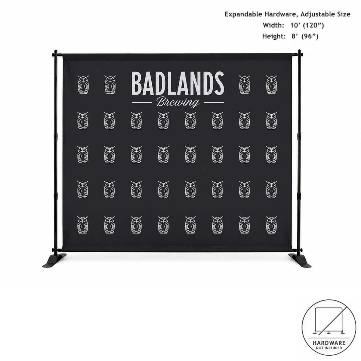 Replacement Graphics Single sided 10'w x 8'h with pole pocket top and bottom, NO SETUP CHARGE