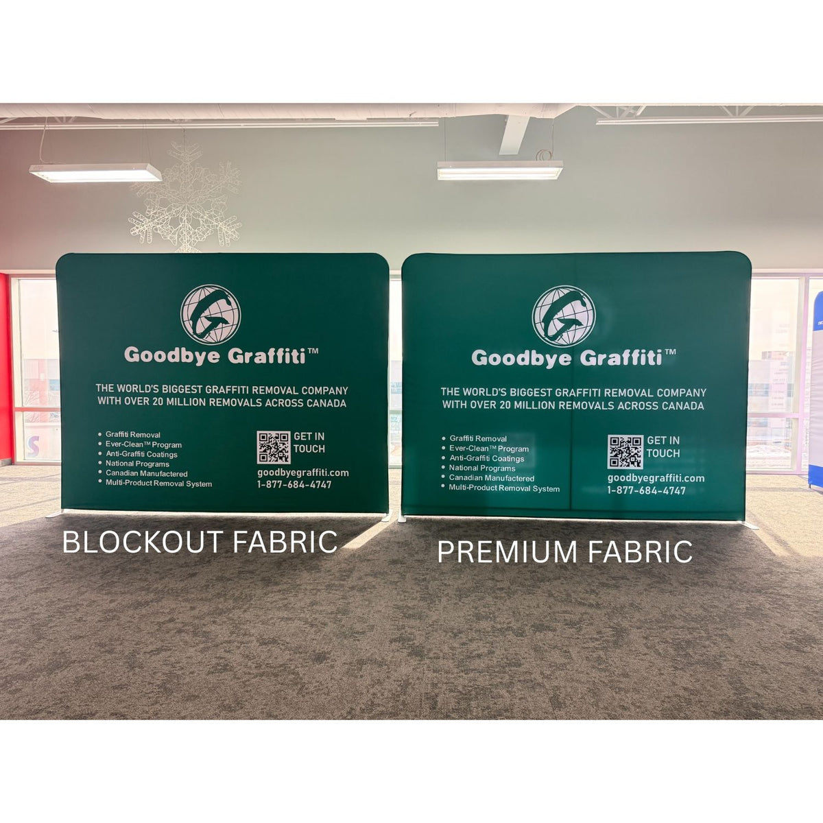 Replacement Graphics Double Sided10'W x 8'H EuroFit Superior Block out Tension Fabric Slip on cover